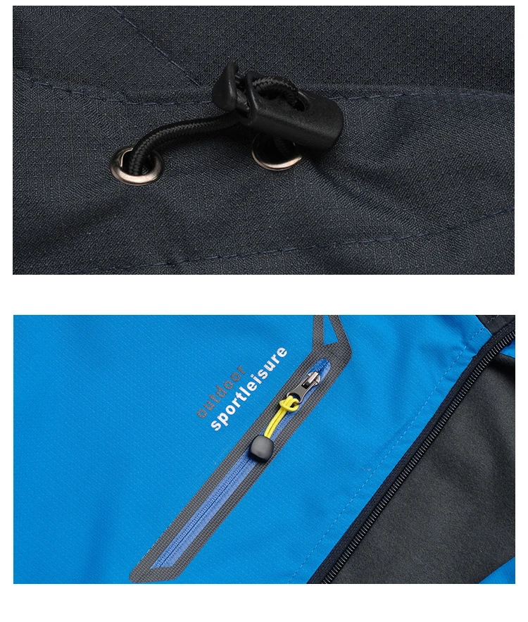 Outdoor Wanderjacken- und Hosensets für Herren Herbst Thermische Wasserdichte Winddichte Kapuzenjacken für Reisen, Bergsteigen und Camping – Detail 7