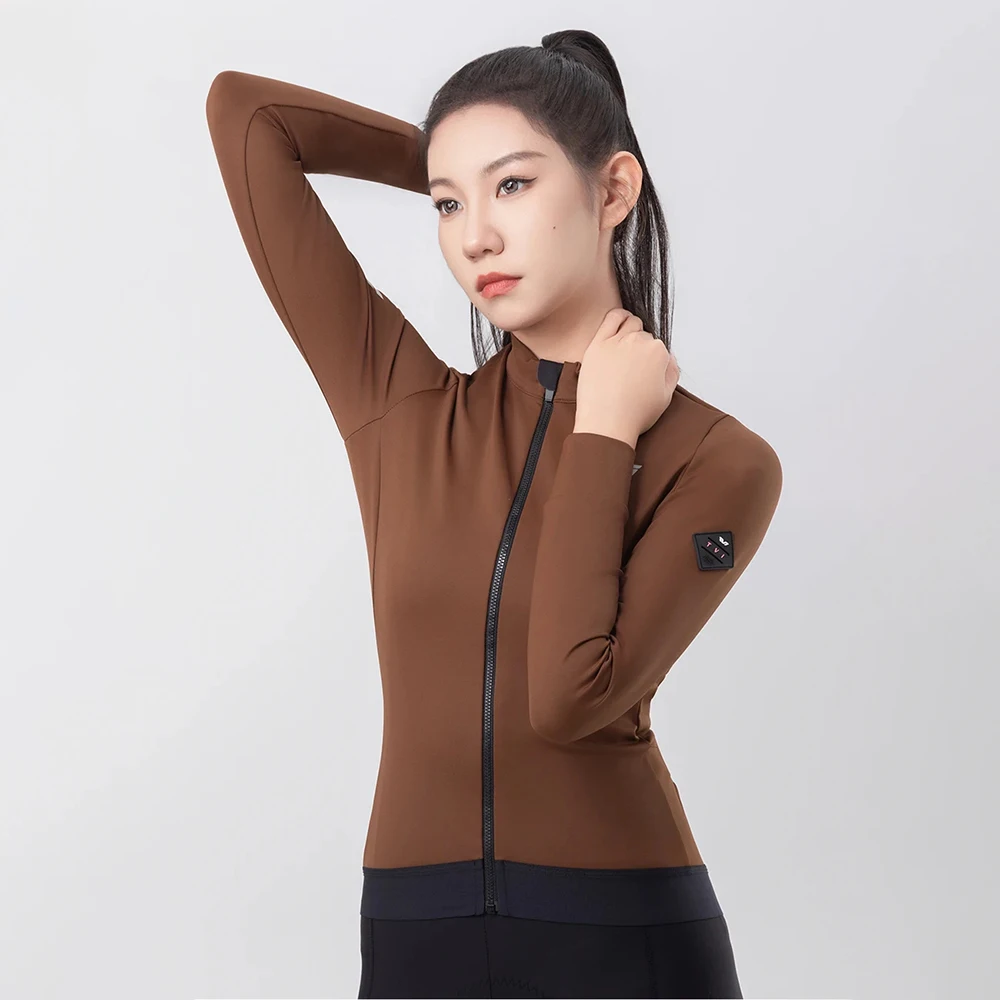 

ROCKBROS Winter Women Cycling Jackets Thermal Fleece Biking Clothes Bicycle Road Bike Windbreaker MTB Reflective Jacket