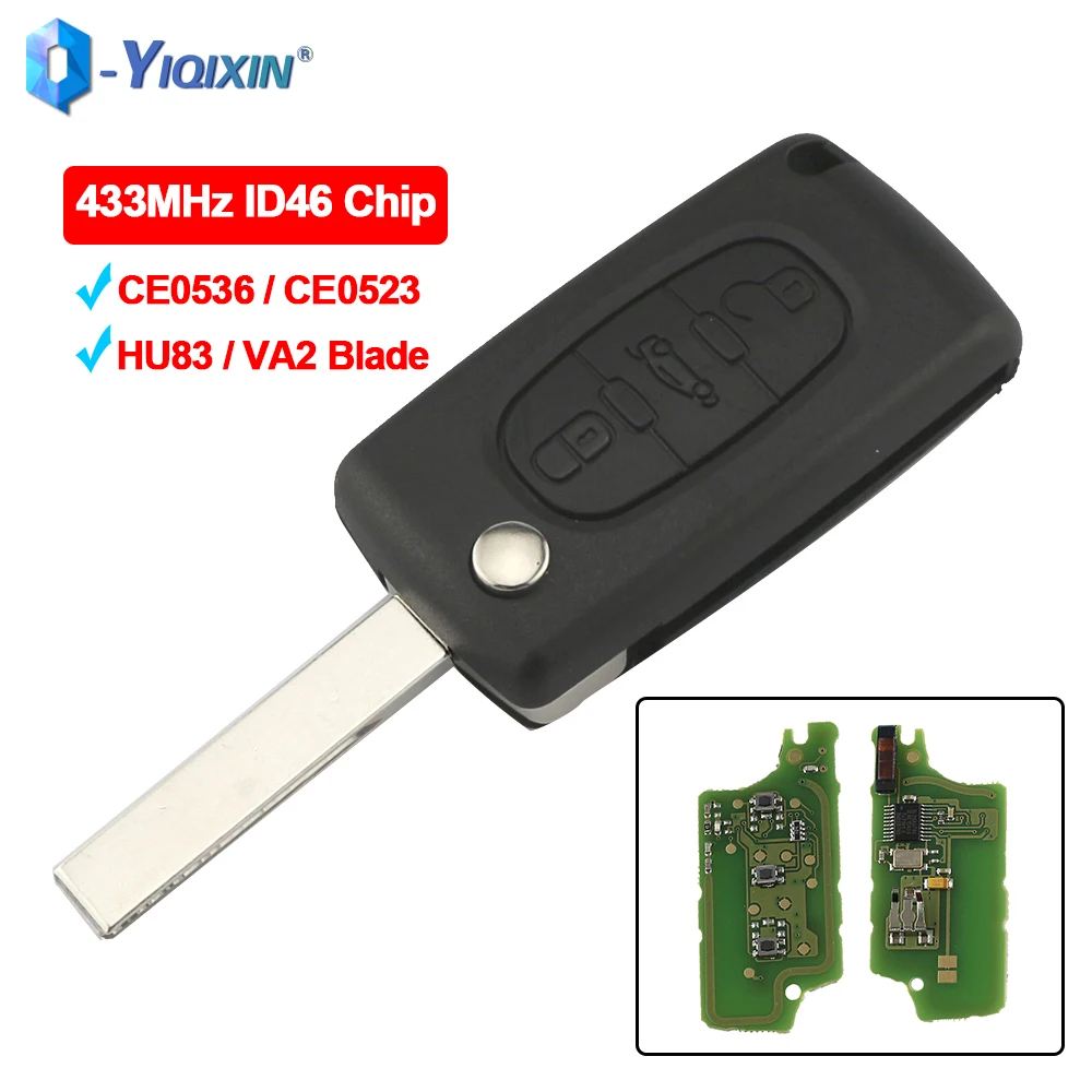 

433MZH ID46 удаленный автомобильный ключ для Peugeot 208 206 207 307 308 407 408 607 807 Partner для Citroen C2 C3 C4 Berlingo Xsara HU83/VA2