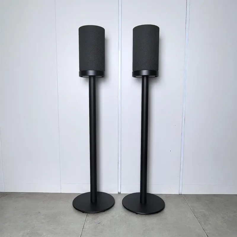 

Surrounding floor bracket, aluminum combined hidden power cord floor bracket, a pair of black glass sand (excluding audio)