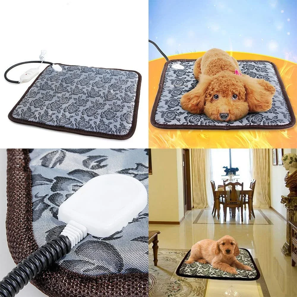 Pet Electric Blanket Winter Warming Pad Cat Dog Heated Nest Waterproof Warmer Power-Off Protection Bite-Resistant Mat Bed