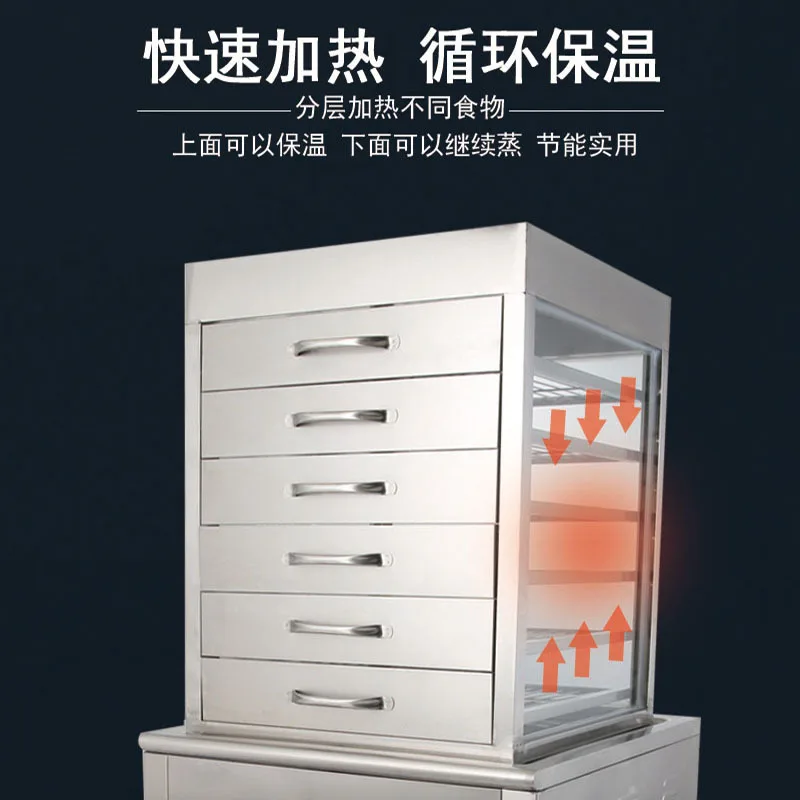 Steamer cabinet, commercial gas steamer, insulation
