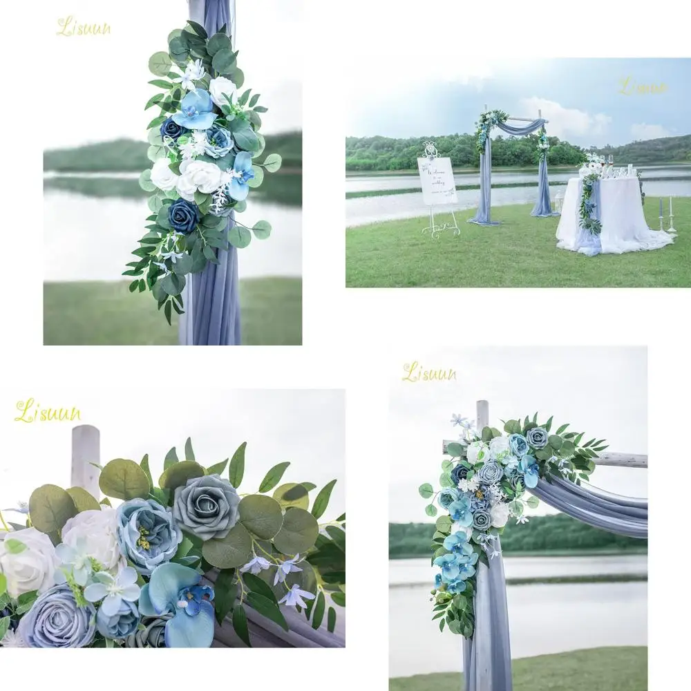 

Двойной набор больших цветочных украшений для свадебной арки в стиле бохо