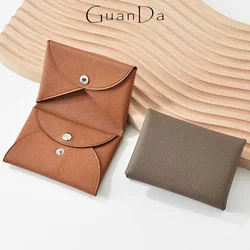 Genuine Leather Wallet Luxury Brand Card Wallet Woman Fashion Credit Card Holder Business Pillow Coin Purse Casual Coin Case