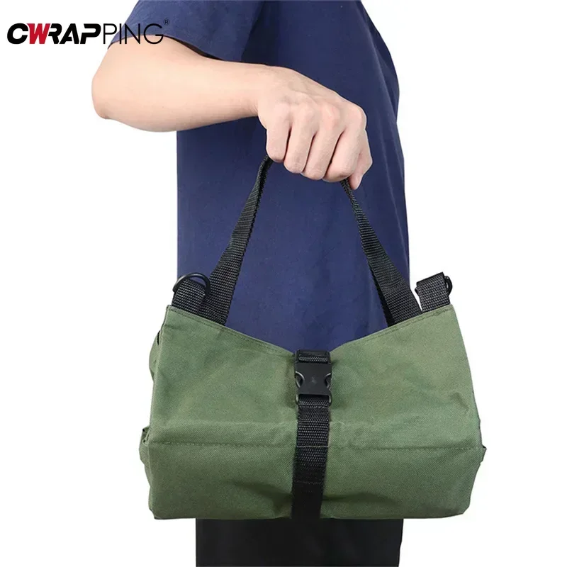 Portable Electrician Storage Backpack Single Briefcase with Safety Fixing Buckle Multi-grid Pocket Multi-purpose Tool Kit Bag