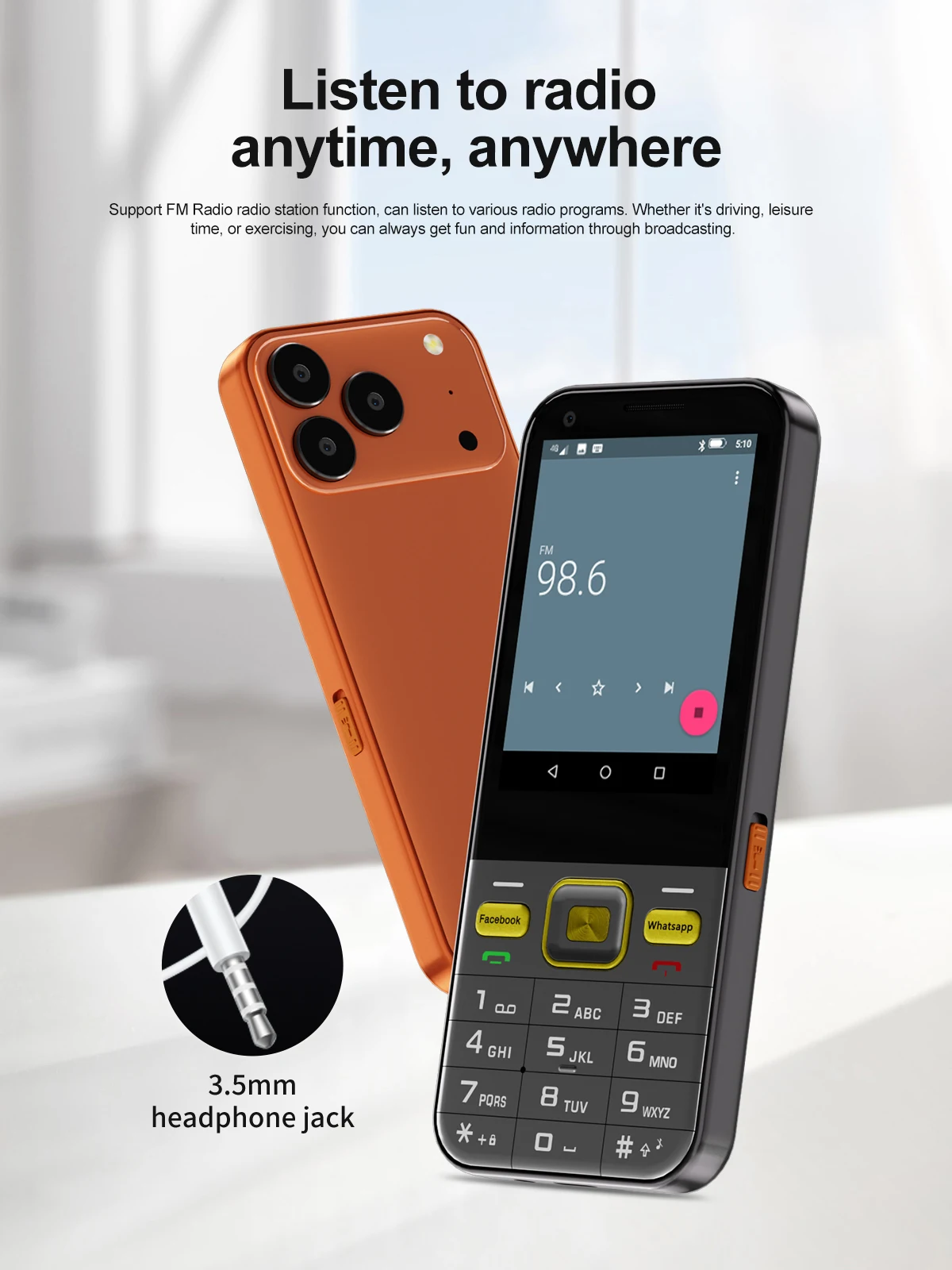 SERVO F7 Ultra Android Touch Screen Smartphone 4G LTE Dual SIM 2MP Camera Flashlight 2GB+16GB Play Store WIFI 2.8' Button Phone