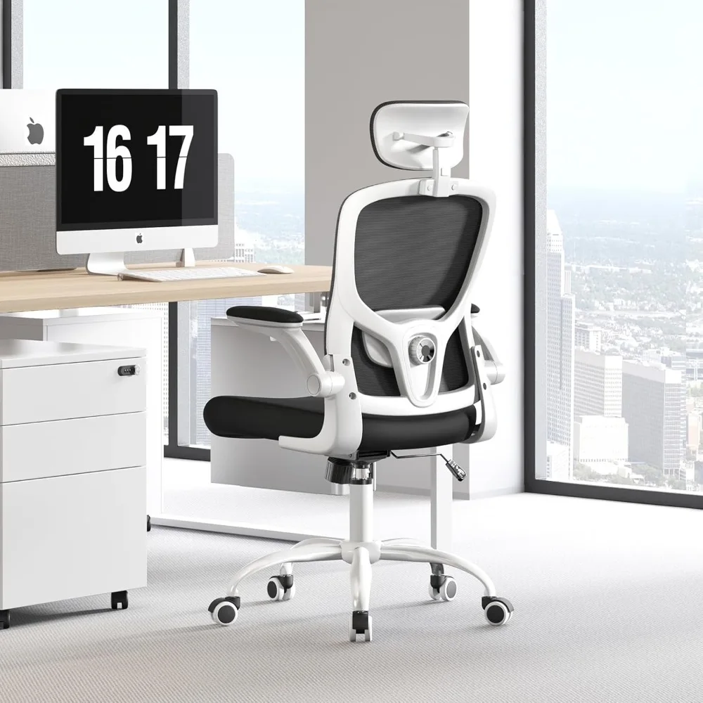 

Multi-Adjustable Ergonomic Office Chair, Study Chair, Summer Mesh Comfortable High Back Chair, Headrest, Lumbar Support, Armrest