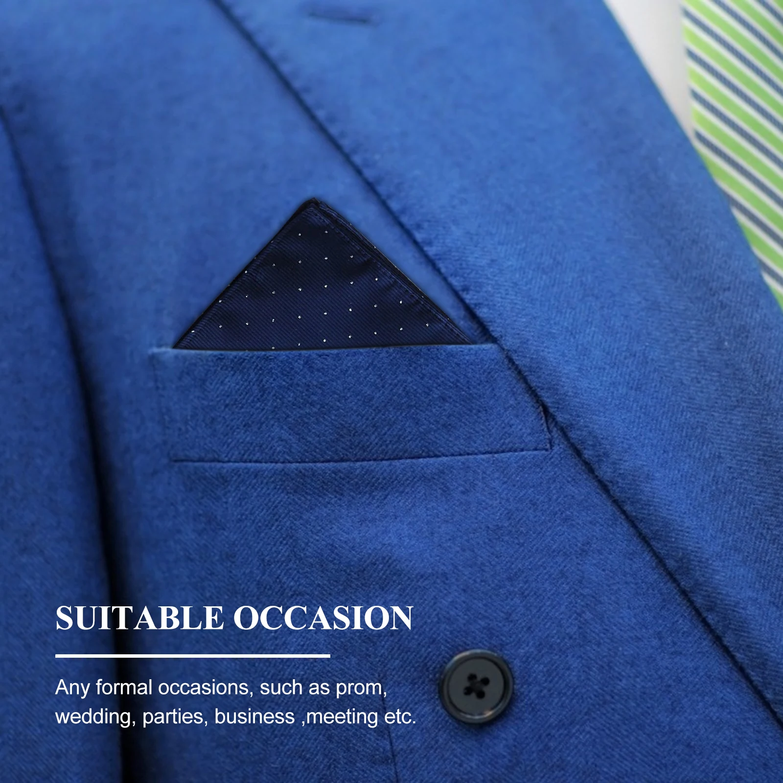 

2pcs Men Suit Pocket Squares Skin-Friendly Durable Business Wedding Party Pocket Handkerchief Decoration Handkerchief For