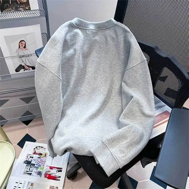 بلوزات امرأة الحيوان طباعة جميلة Moletom سروال قصير مزاجه لصق استرخاء بطانة أنماط الكورية نمط O طوق الكبار