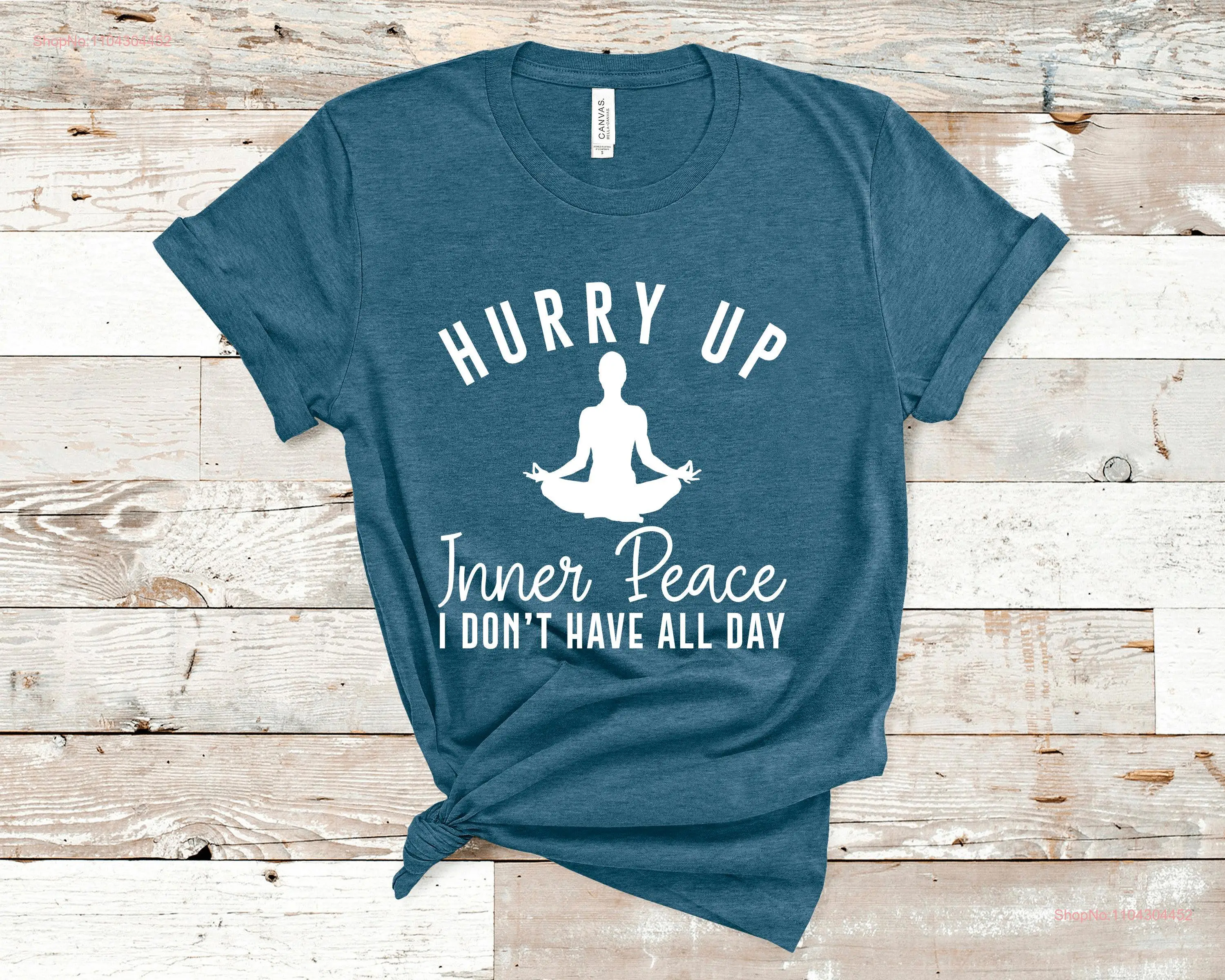 Yoga T Shirt Inner Peace Lover Meditation s Clothing long or short sleeves