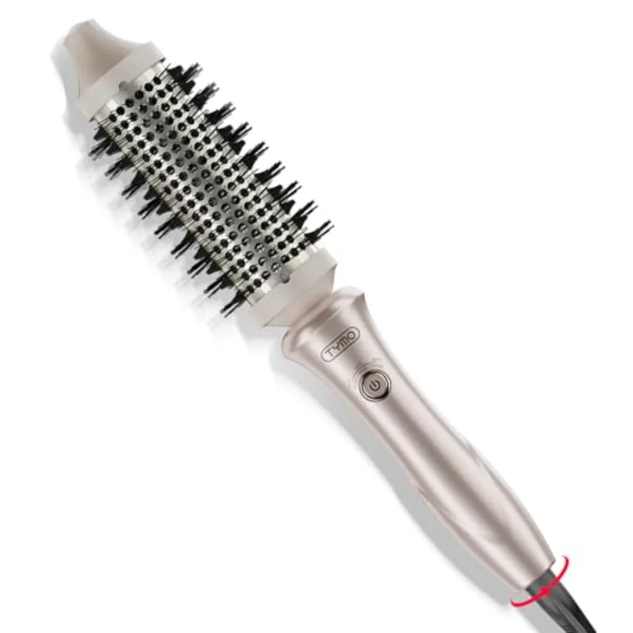Thermal Brush Curling Brush - STYLUX Blowout Volumizer with Flexi-Fit for Hair Straightening Heated Round Styler Tool Hair Stra