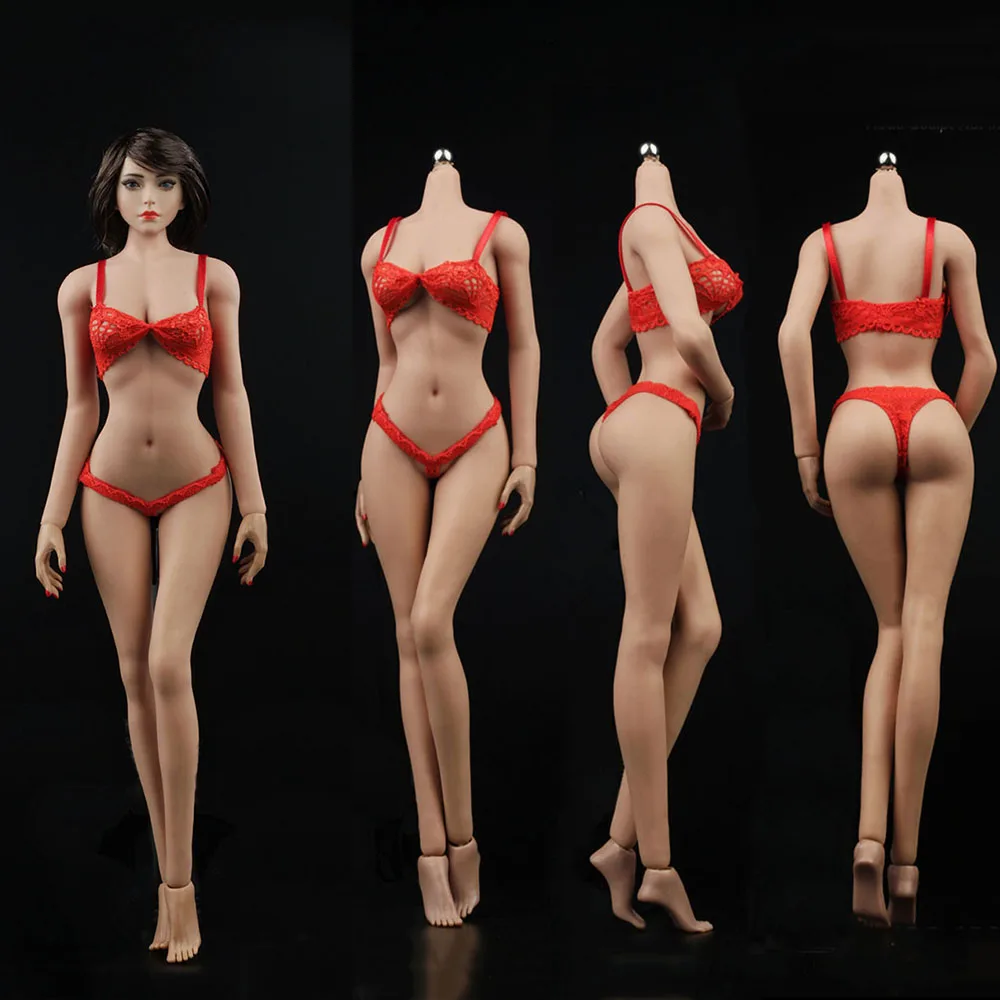 JOQ-15C 3.0 1/6 Girl Body Model Toys Middle Breast Super Flexible Detachable Feet Seamless Body For 12