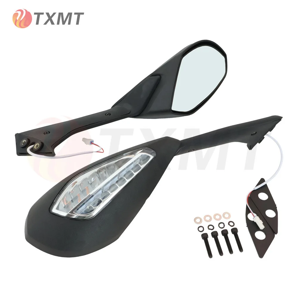 

For Ducati Panigale V4 V4 S V4S Motorcycle Rearview Mirrors Rear View Foldable LED Turn Signals Light