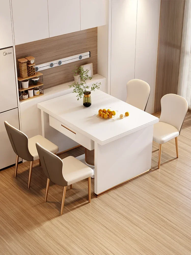 

High-quality Arrival Mahjong Machine Slate Dining Table Integrated Dual-purpose Modern Simple Small Cream Wind