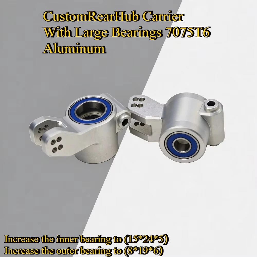 7075T6 Aluminum Rear Hub Carrier RC Upgrade With Large Bearings For 1/8 Arrma Kraton V5 Outcast V6 Talion EXB custom size Parts