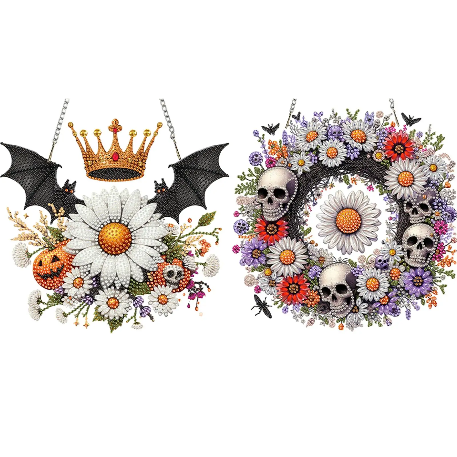 

2D Flat Acrylic DIY Rhinestone Diamond Art Window Pendants Diamond Painting Set Diamond Art Pendant Home Wall Decoration Crafts