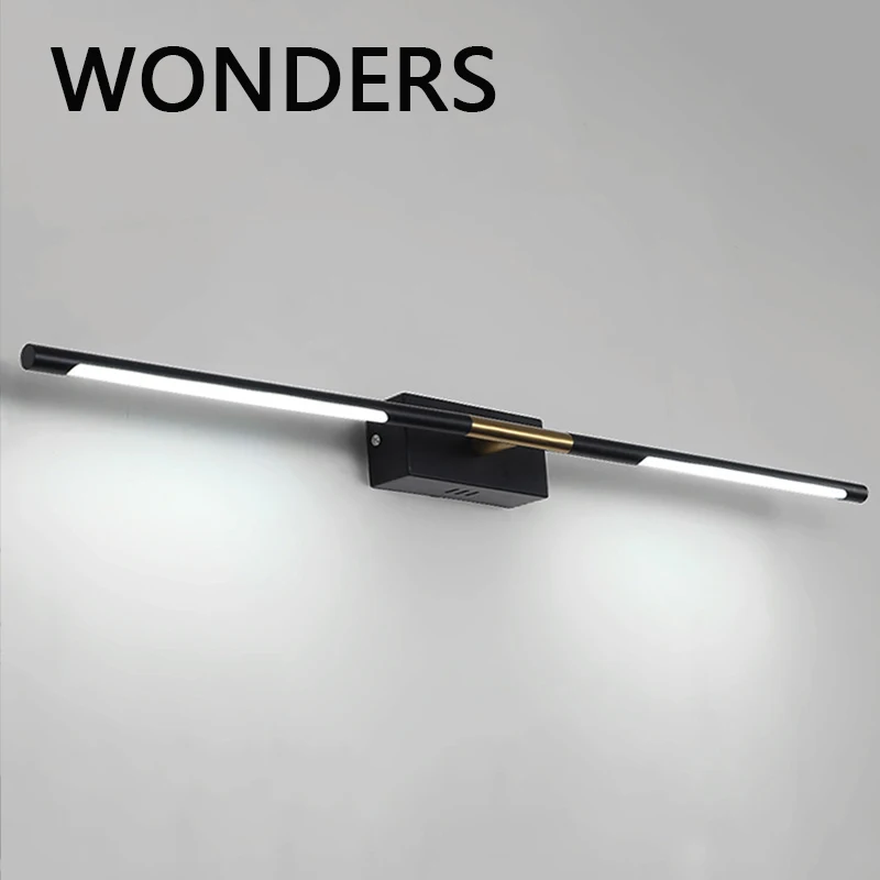 

LED Wall Lamp Nordic New Bathroom Mirror Light Simple Hardware & Acrylic Wall Lights for Home Decoration Sconce Strip бра 6W/8W