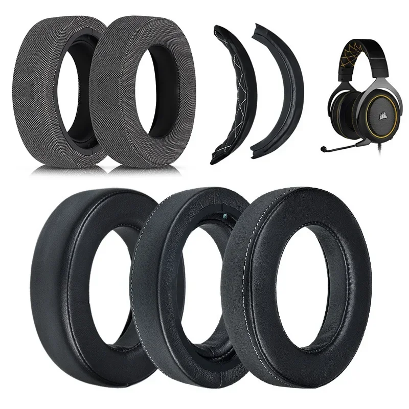 

Upgrade Quality Replacement Earpads Cushions Cups Cover Repair Parts Suitable for CORSAIR HS50 HS60 HS70 Pro Headphones Headsets