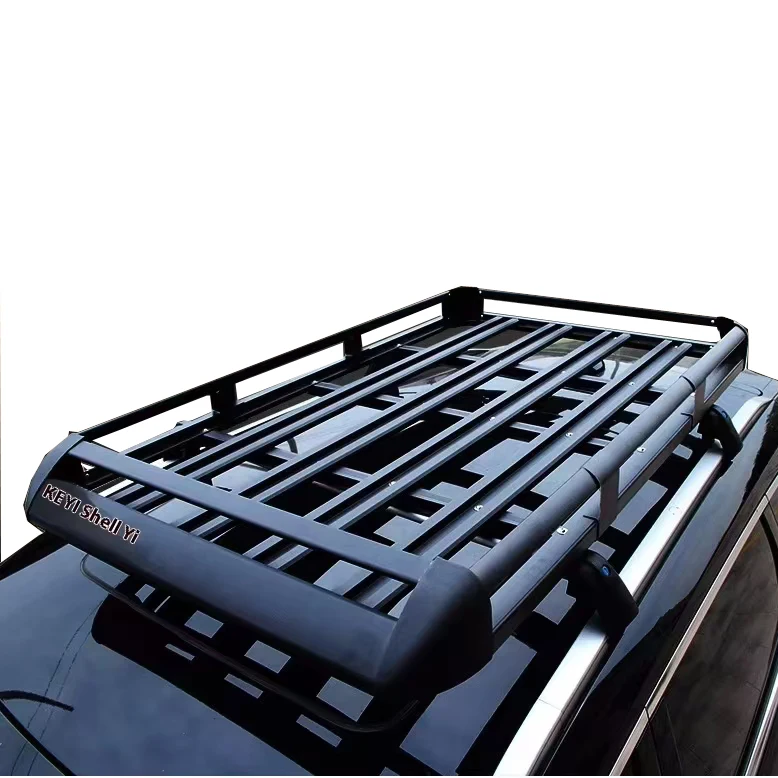 

Universal Aluminum Alloy Roof Rack with Locking Shark-Style Crossbars for SUV and Off-Road Vehicles Car Luggage Carrier