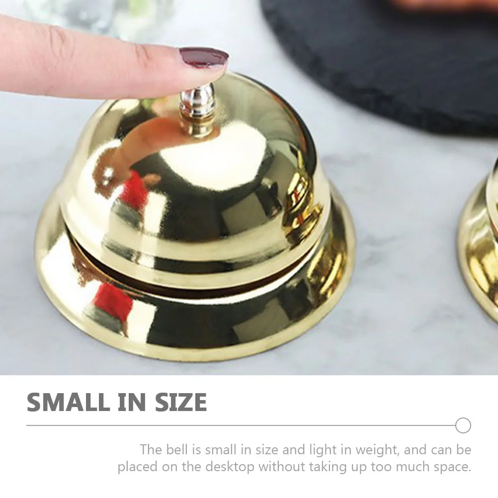 2Pcs Call Bell Reception Hand Pressing Restaurant Service Bells Metal Desktop Game Answer Ring Bell Bells Game Answering Devices