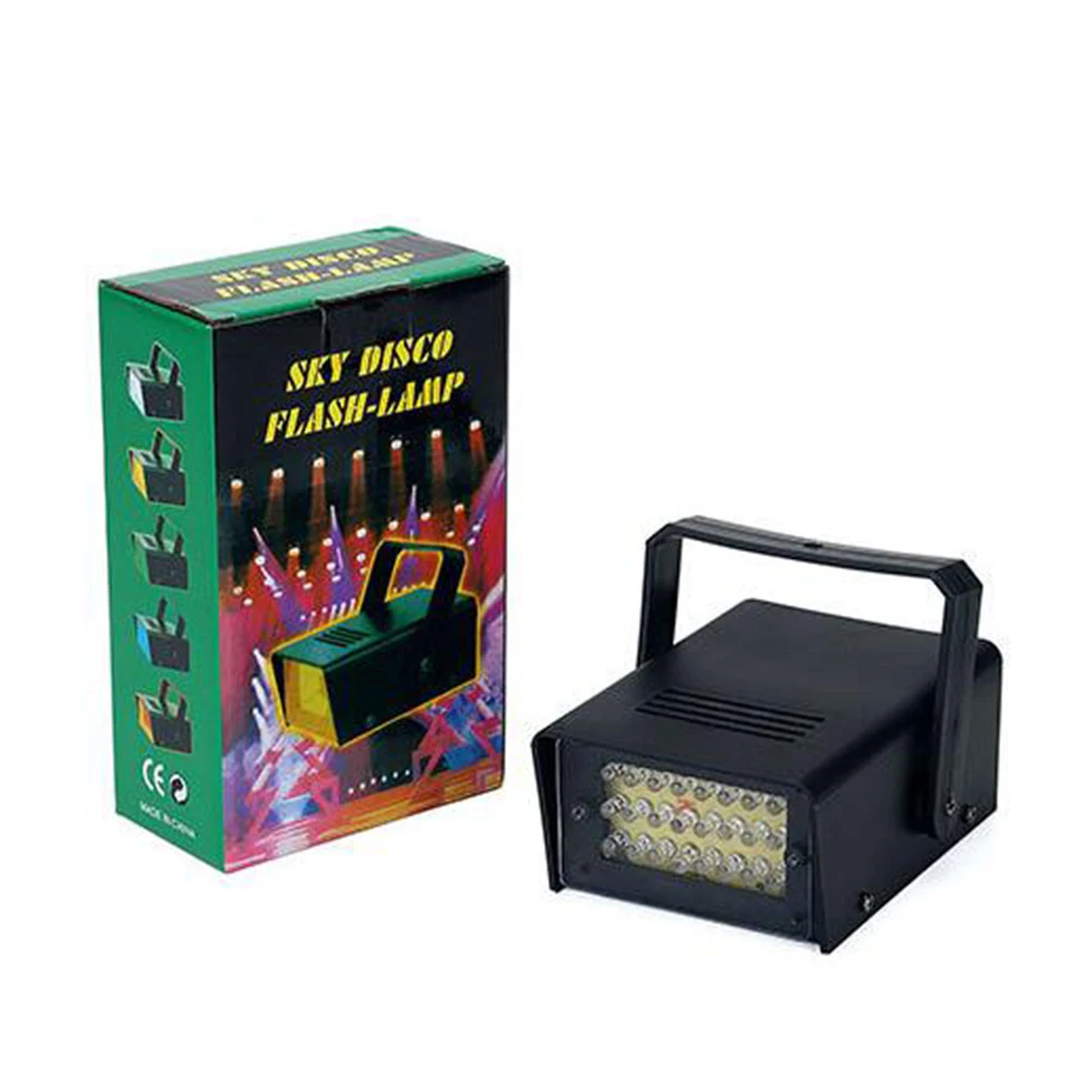 24 LED Stage Lights Remote Control Strobe Flash LED White Stage Lighting Effect Adjustable Speed KTV DJ Disco Party Strobe Light