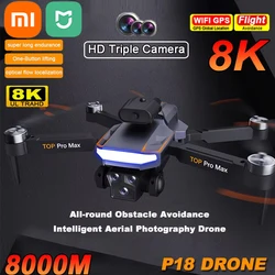 Dla Xiaomi P18 Drone 8K profesjonalny samolot RC z szerokokątną lokalizacją przepływu optycznego czterokierunkowy quadcopter dla dorosłych dzieci