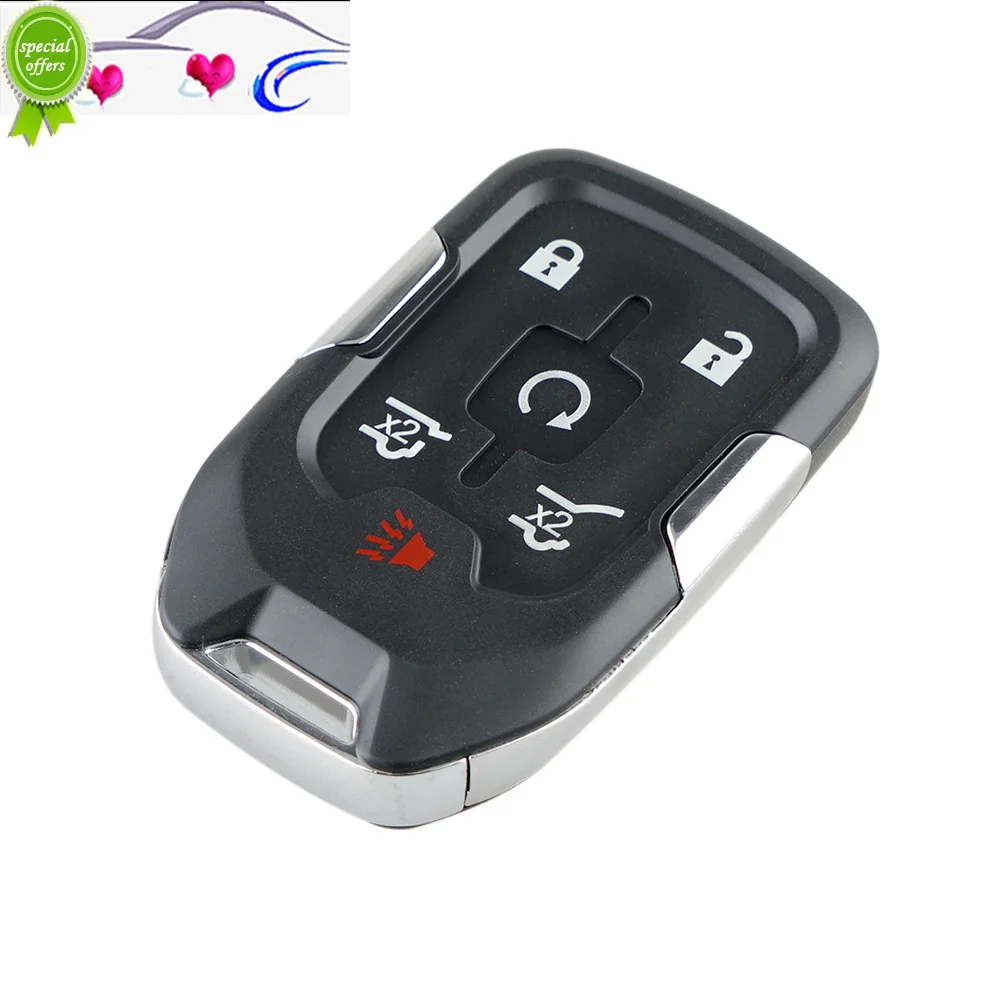 New Car Key shell case Remote smart key fob case 5 buttons  forChevrolet Suburban Tahoe GMC Yukon XL 2015 replacement fob case