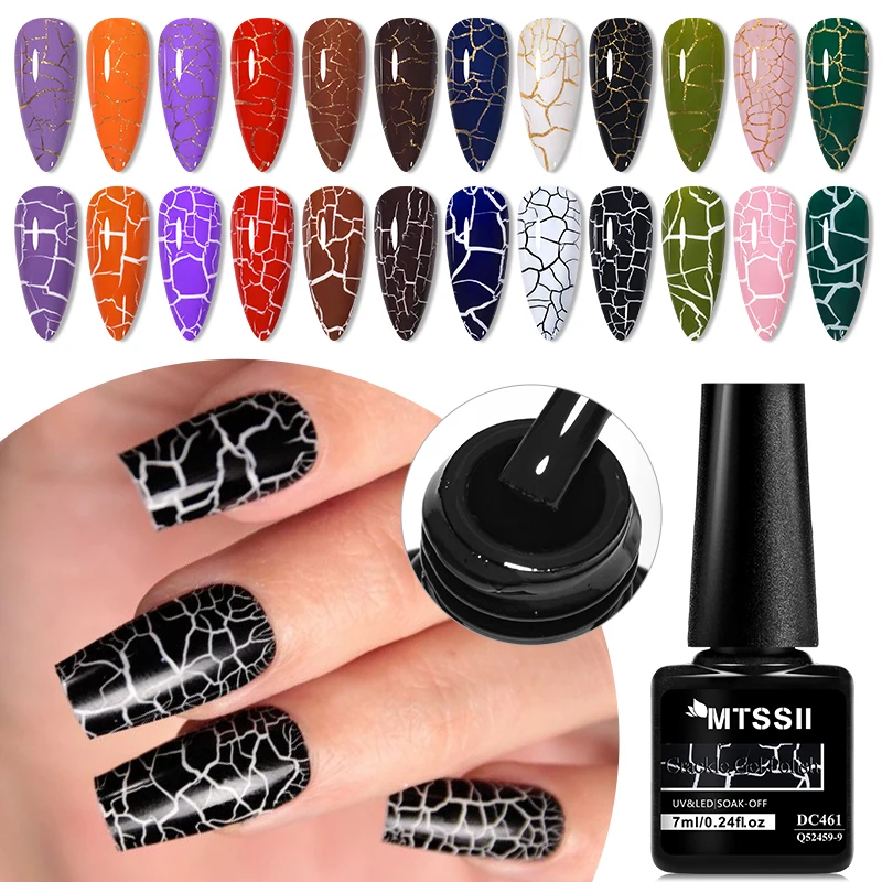 MTSSII 7ml Crackle Gel vernis à ongles Crakle marbre Liner Gel Air sec Nail Art vernis fournitures pour ongles bricolage manucure pas besoin de lampe