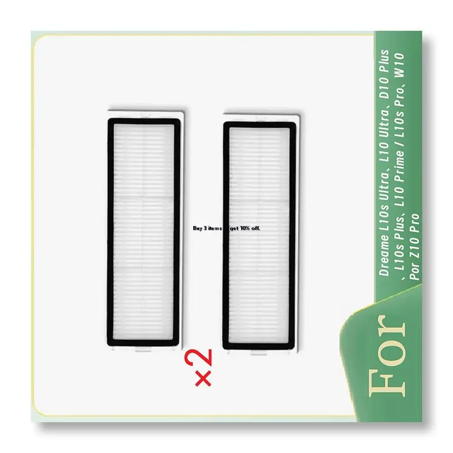 ✱2 PCS Filter for Dreame L10s Ultra,L10 Ultra,D10 Plus,L10s Plus,L10 Prime / L10s Pro,W10 Por Z10 Pro Vacuum Cleaner