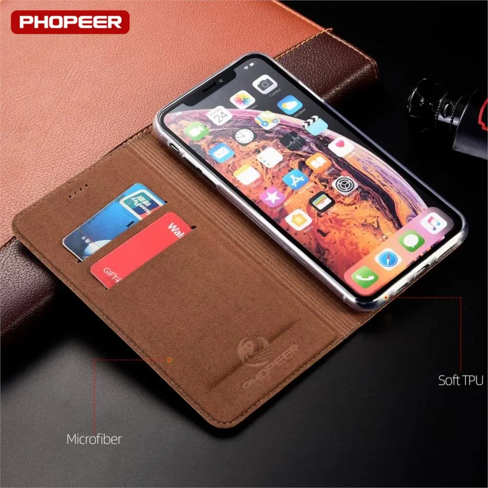 Ostrich Genuine Leather Flip Case For iPhone 13 12 Mini 11 12 13 14 Pro Max X XR XS Max 5 5s SE 6 6s 7 8 Plus Phone Cover Cases - Image 3