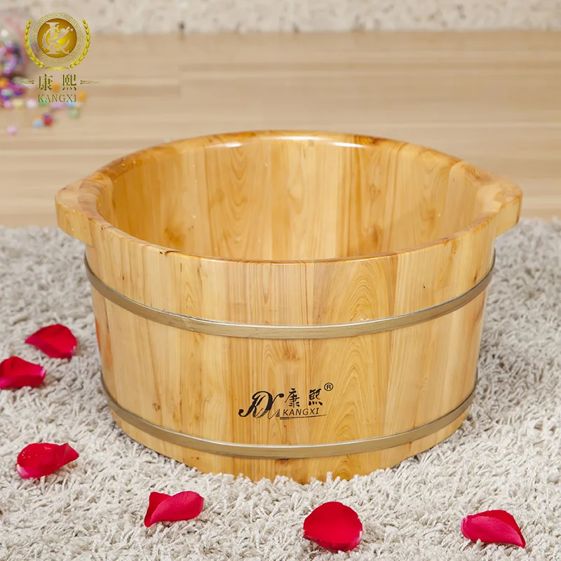 XK Foot Bath Wooden Bucket Wooden Foot Bath Barrel Feet Bathing Tub Small Wooden Basin Feet-Washing Basin Foot Bath Tub