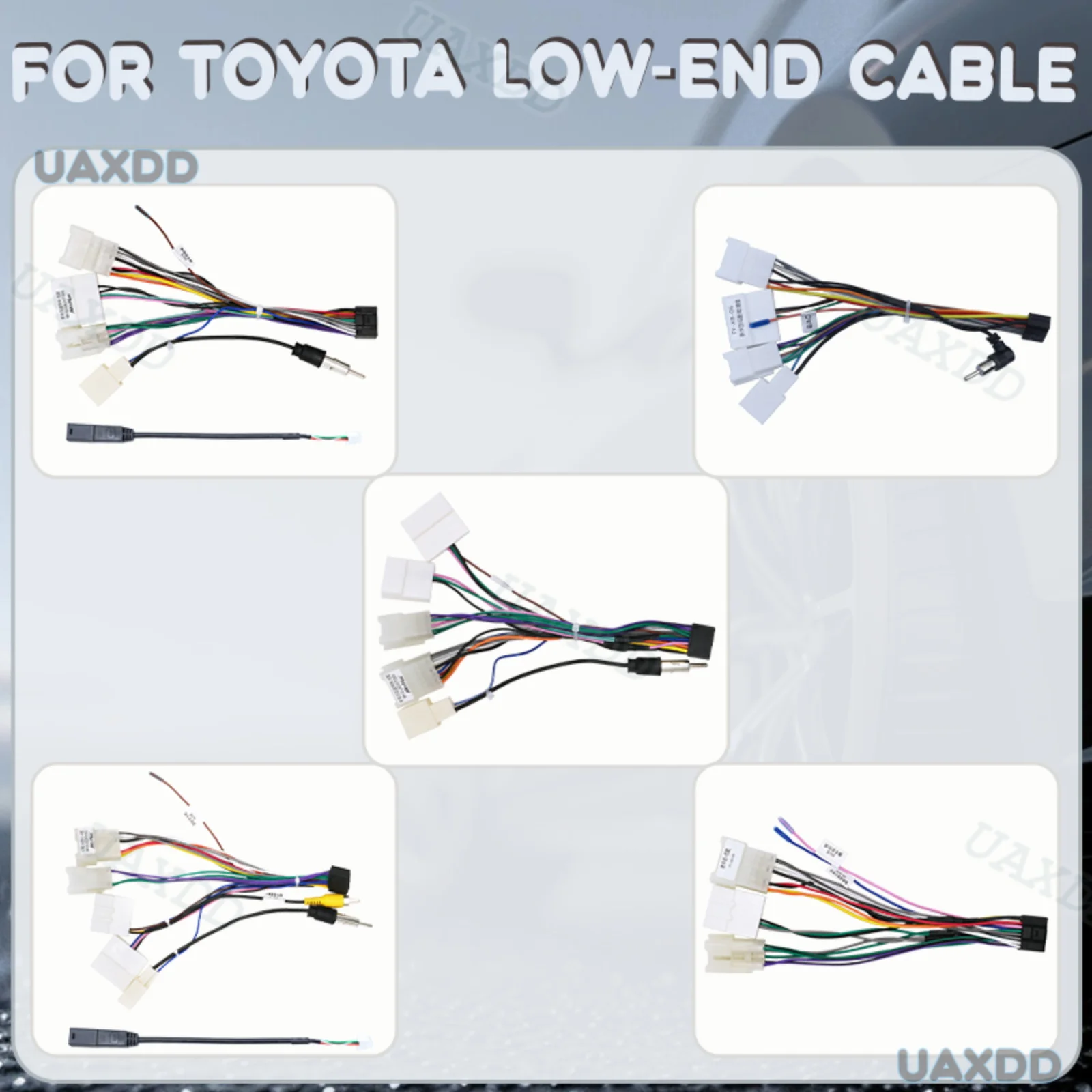 UAXDD Wire Electric Current CD 2 Din Automotive Accessories Cable Cord Lead Flex Car FOR TOYOTA New New and old 2017 Corolla Old
