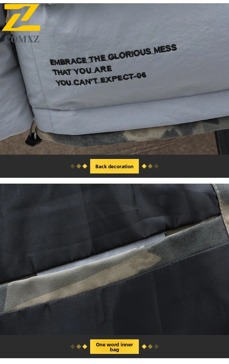 معطف رجالي من القطن 2025 اتجاه جديد متعدد الاستخدامات من القطن السميك الدافئ مع قلنسوة سترة خارجية غير رسمية النسخة الكورية معطف ريش قطني فضفاض #6