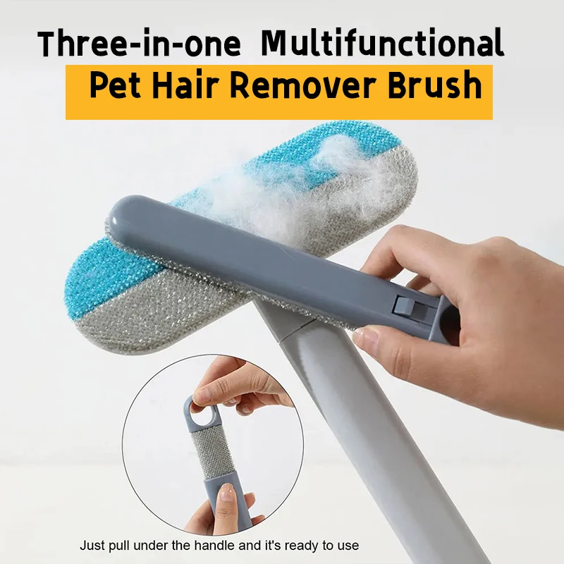 

Pet Hair Remover Lint Brush 2-Way Dog Cat Comb Artifact Tool Convenient Cleaning Cat Fur Brush Base Home Furniture Sofa Clothe