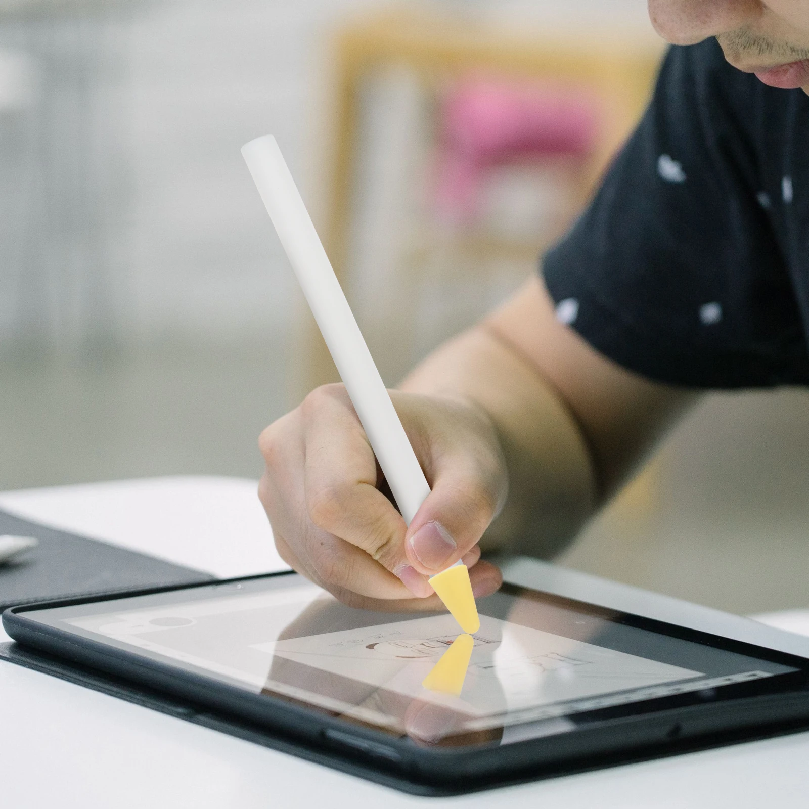 

8pcs Stylus Tip Cover Silicone Touch Pen Protector Reusable Long-Lasting Anti-Slip For Pencil 1/2