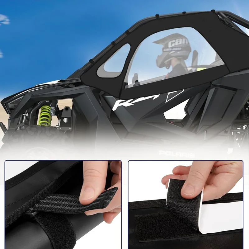 حاويات الكابينة الناعمة سحابات YKK متوافقة مع Polaris RZR PRO XP/Turbo R 2020-2025 مقاومة للماء والغبار سهلة التركيب