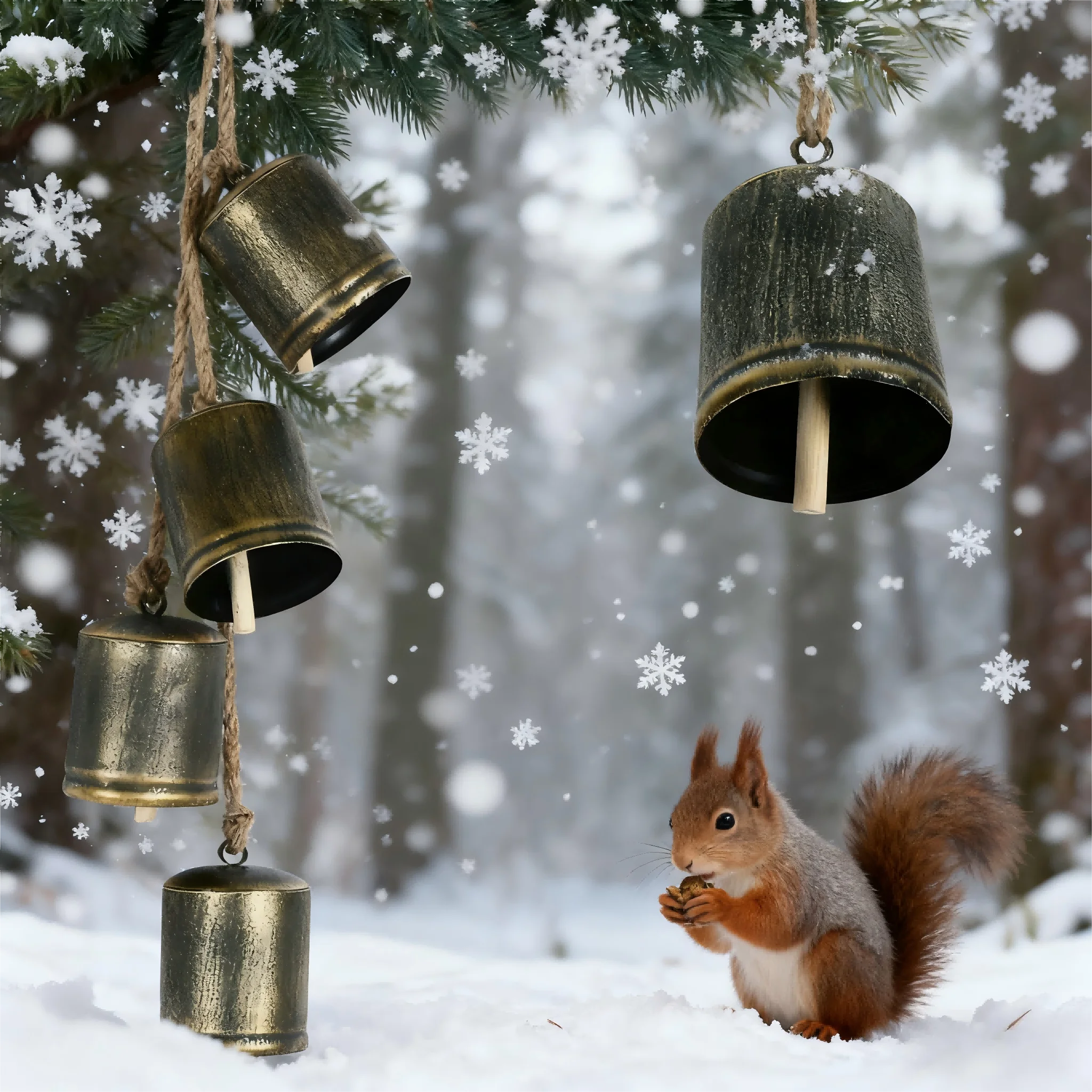 

Рождественский колокольчик, набор из 4 предметов, рождественские украшения, украшения для елочных венков, подарки, украшения для домашних дверных штор