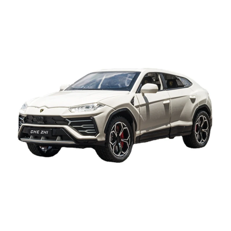 نموذج سيارة من Lambos URUS Bison SUV كوبيه مصنوع من خليط معدني ، محاكاة صوت وإضاءة ، زخرفة ، مجموعة ألعاب ، هدية ، 1:24