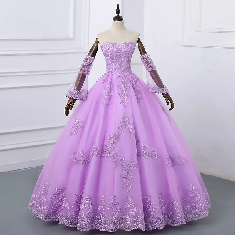 Quinceanera Dresses Of 15 Colors 2023 New Classic Elegant Wedding Ball Gown Exquisite Appliques With Sleeves Vestido De 15 Anos