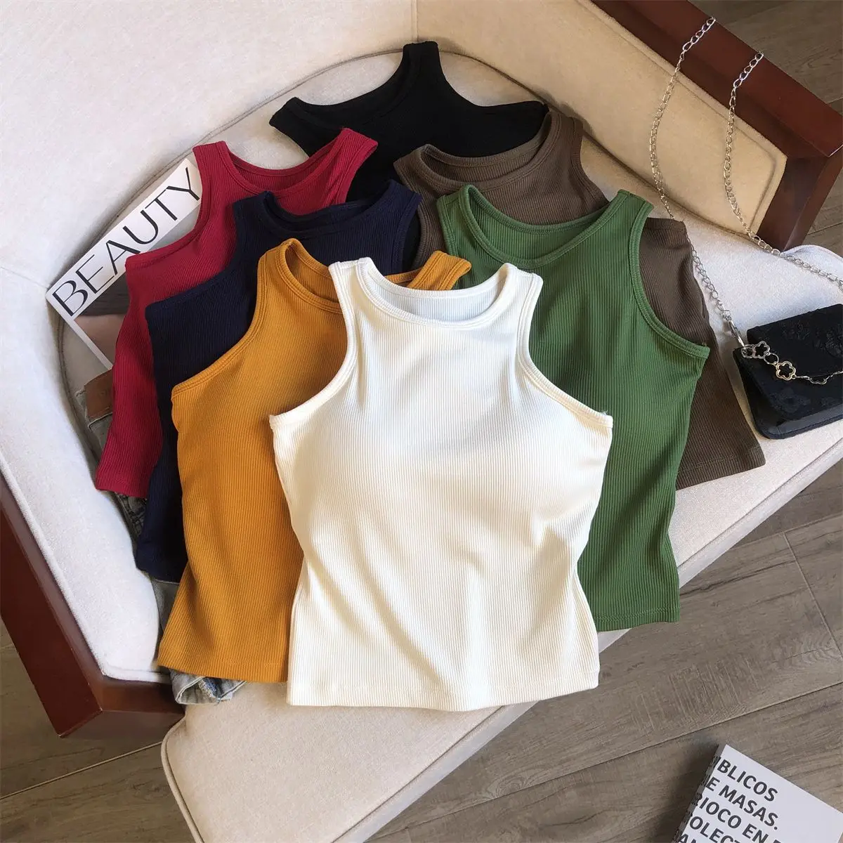 

Майка-топ Pure Desire для женщин больших размеров, сексуальная, для ношения как нижнее или верхнее белье, с подкладкой, летняя коллекция