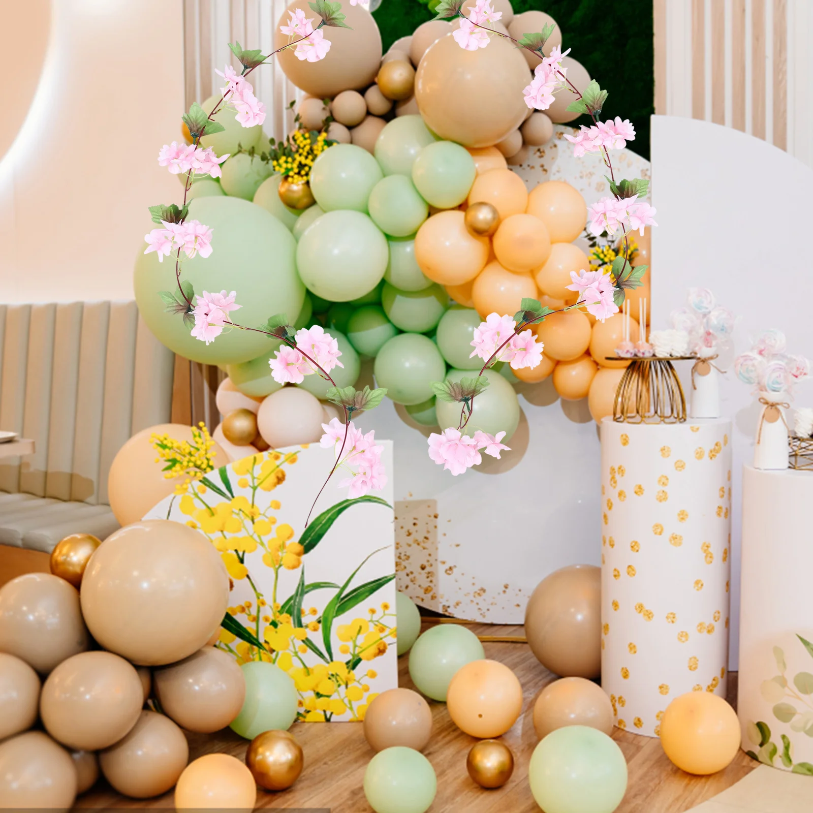 

Artificial Flower Vine for Romantic Wedding Arch Ceiling Air Conditioner Pipe Decoration Silk Plastic