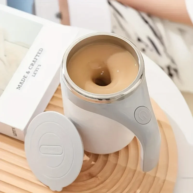 Taza mezcladora automática, taza de café eléctrica multifunción, taza de leche magnética giratoria perezosa de acero inoxidable y taza de viaje