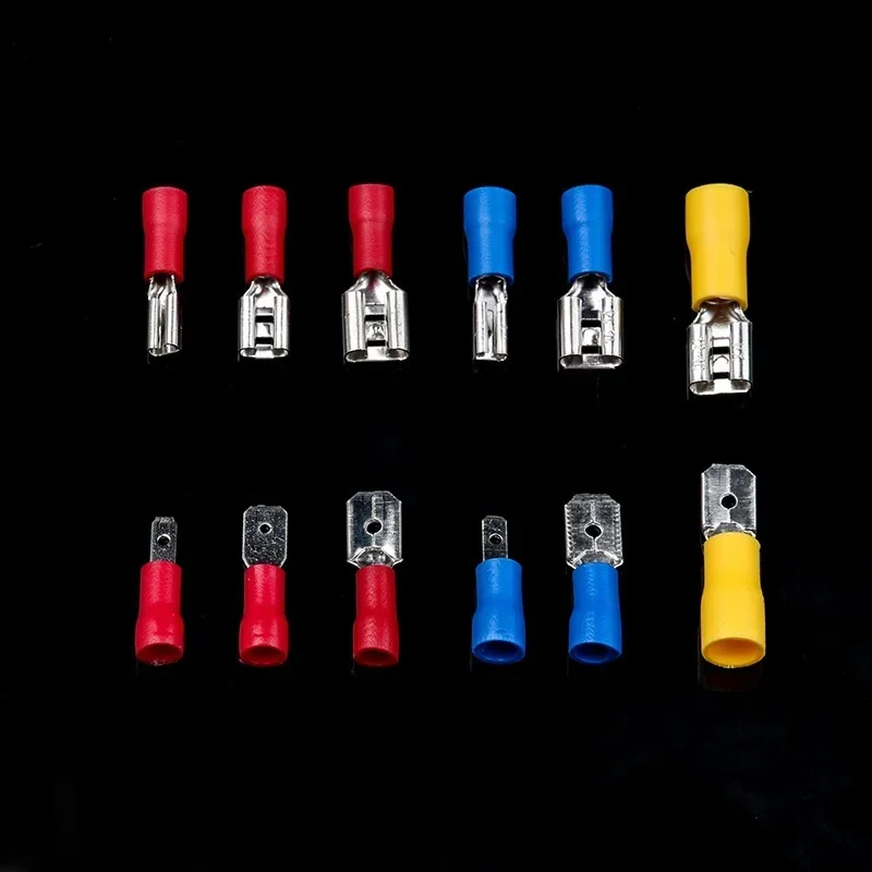 330PCS Crimp Spade Terminal Assorted Electrical Wire Cable Connector Kit Crimp Spade Insulated Ring Fork Spade Butt Set