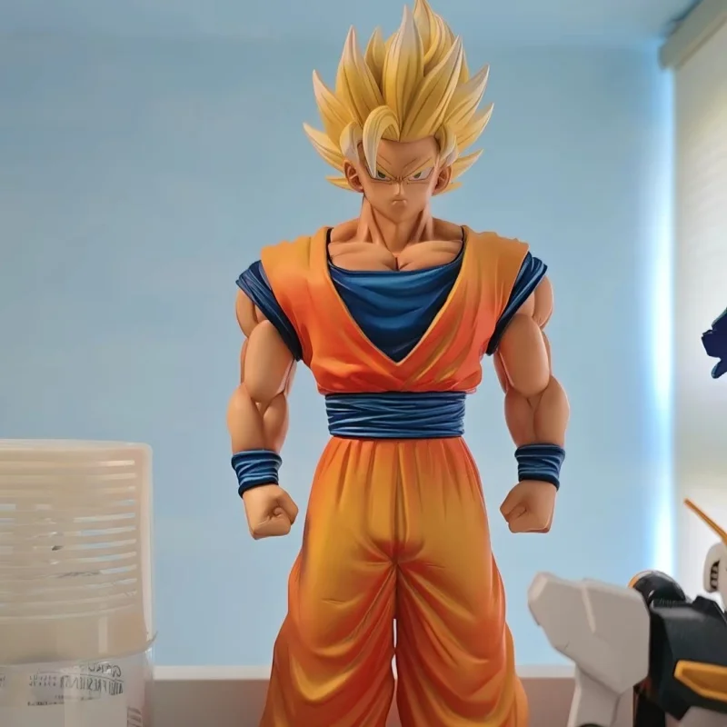 

Новая коллекционная фигурка Супер Сайяна Сон Гоку из Dragon Ball, модель из ПВХ, украшение для рабочего стола, подарок для взрослых фанатов аниме.