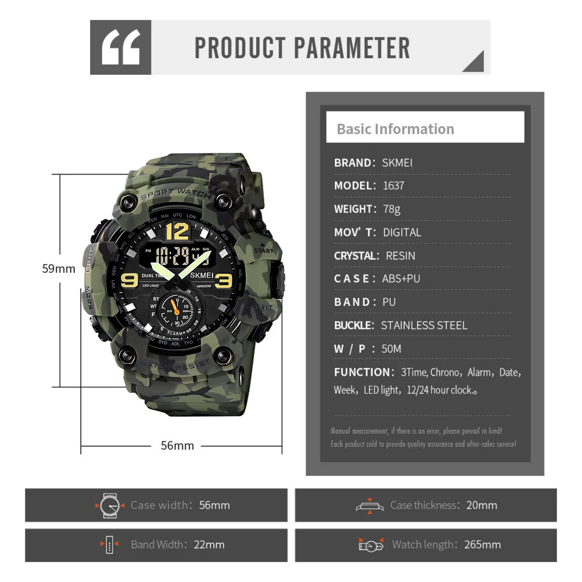 Skmei criativo à prova dwaterproof água relógios eletrônicos 3 tempos contagem regressiva digital esportes relógio de pulso para homens moda despertador relógio