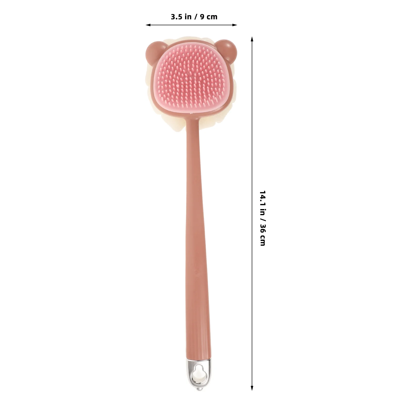 

Soft Silicone Double-Sided Long Handle Shower Brush Bath Body Scrubber Back Brush Gentle Exfoliating Cleaner Back Scrubber