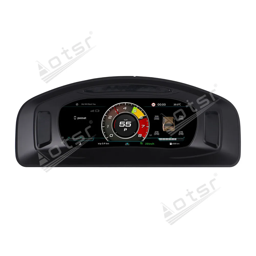 

Цифровая виртуальная кабина для Volkswagen Multivan T5, ЖК-панель приборов 2012-2019, кластерный плеер, приборная панель, измеритель скорости, экран