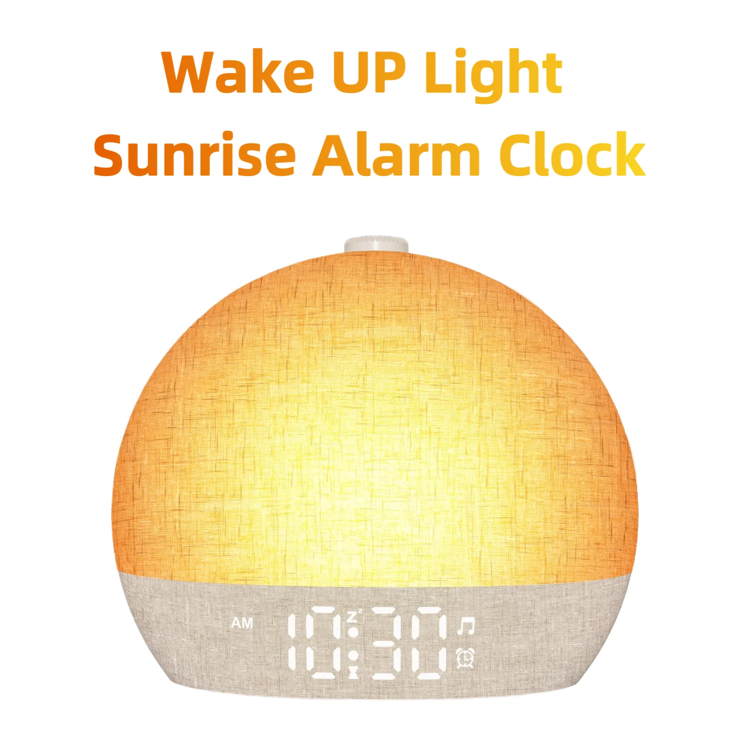 Sunrise Alarm Clock Wake Up Light ,White Noise Sound Machine with 30 Soothing Sounds Dimmable Night Light for Heavy Sleeper Gift