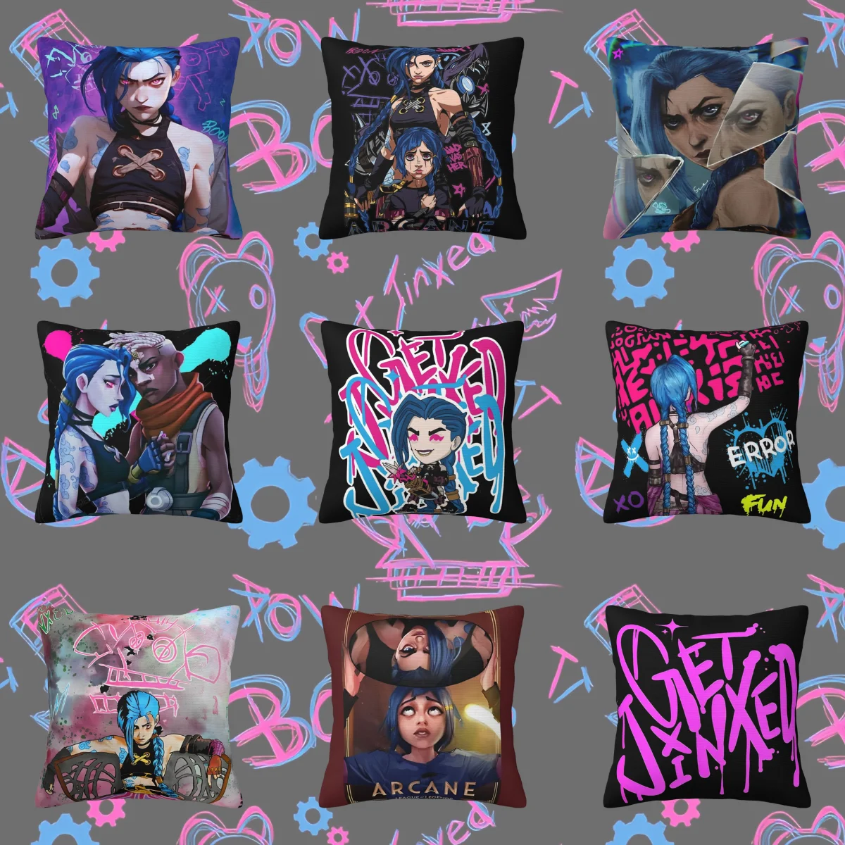 Pillow Cover Hot Arcane League Of Legends Cushion Cover Cartoon Television Pillow Case For Wedding Party Home Decor Pillowcases