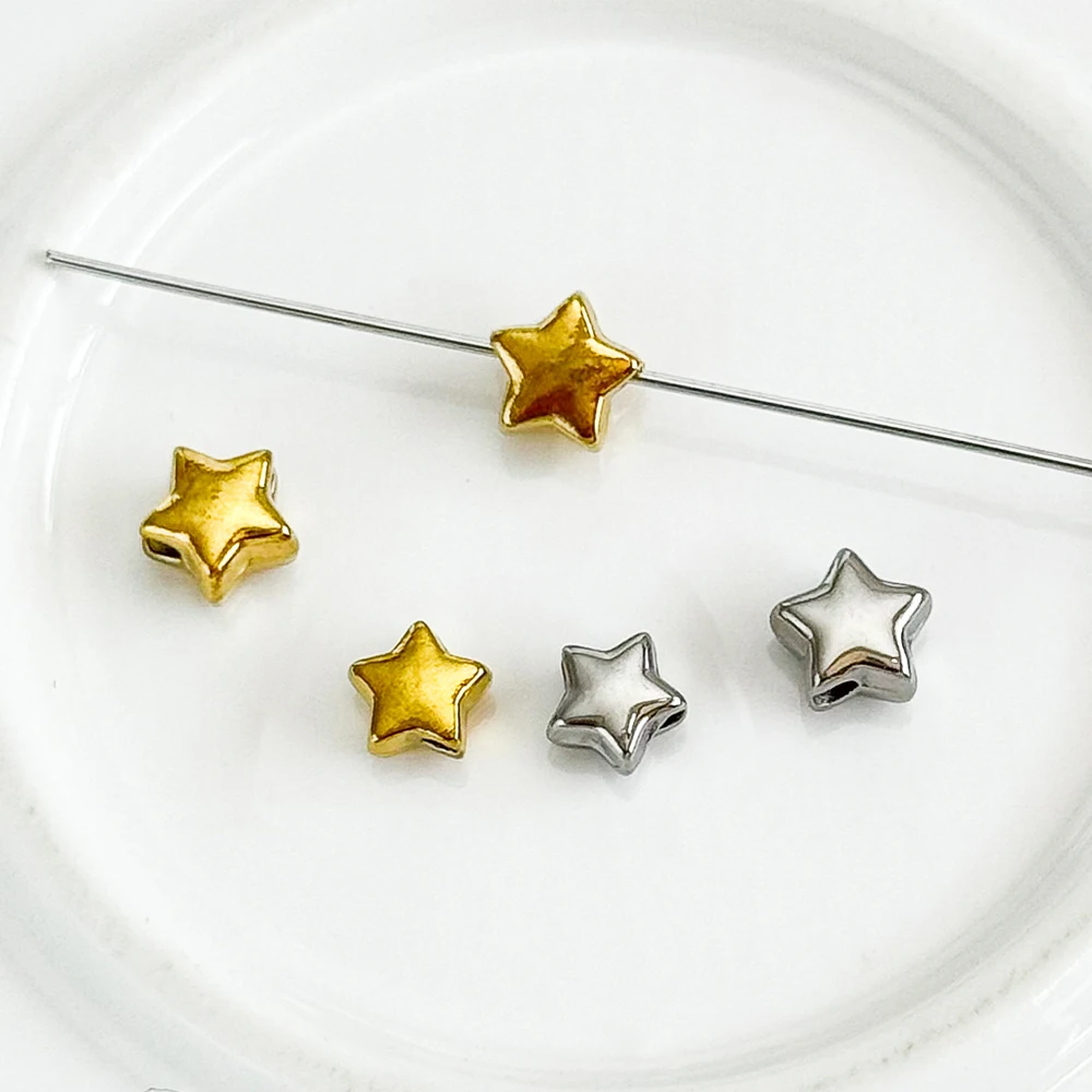 

Cordial Design 100Pcs Jewelry Findings/Stainless Steel Loose Beads/Star Shape/Spacers Beads For Bracelets/Hand Made #195416